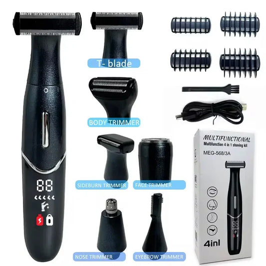 7 in 1 Electric Epilator & Precision Shaver Wet & Dry Use Black
