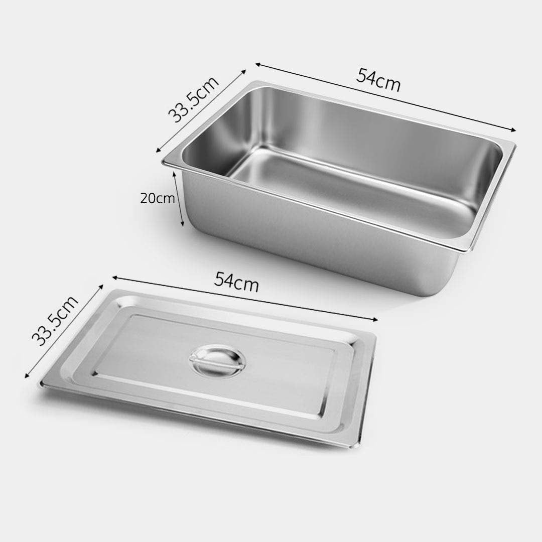 SOGA 12X Stainless Steel Gastronorm GN Pan Full Size 1/2 20cm Deep