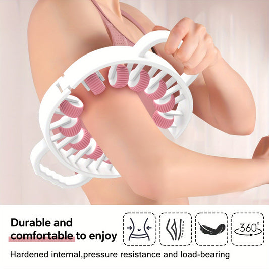 NNETM 12-Wheel 360° Muscle Roller - Leg, Calf, Arm Massager(White)