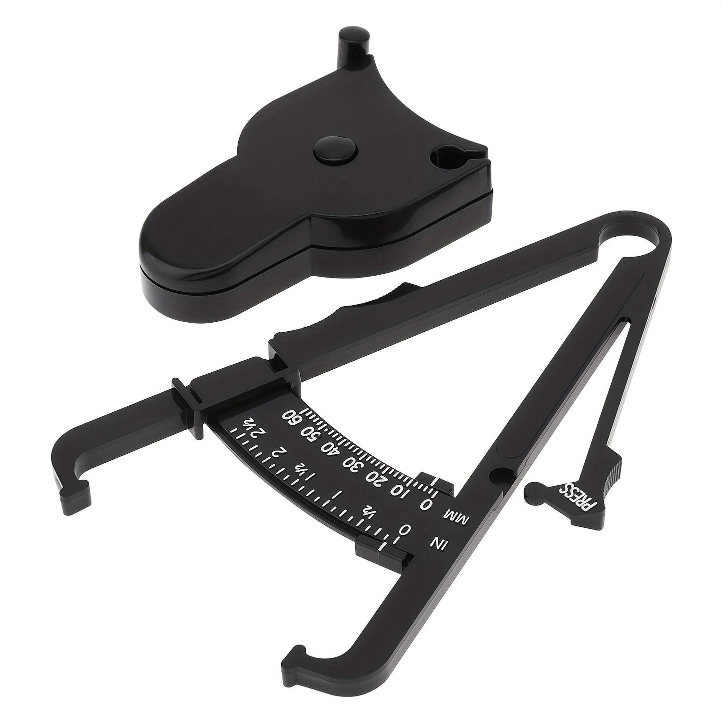 NNETM Portable Body Fat Caliper and Tape Measure Set(Black)