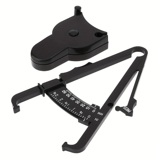 NNETM Portable Body Fat Caliper and Tape Measure Set(Black)