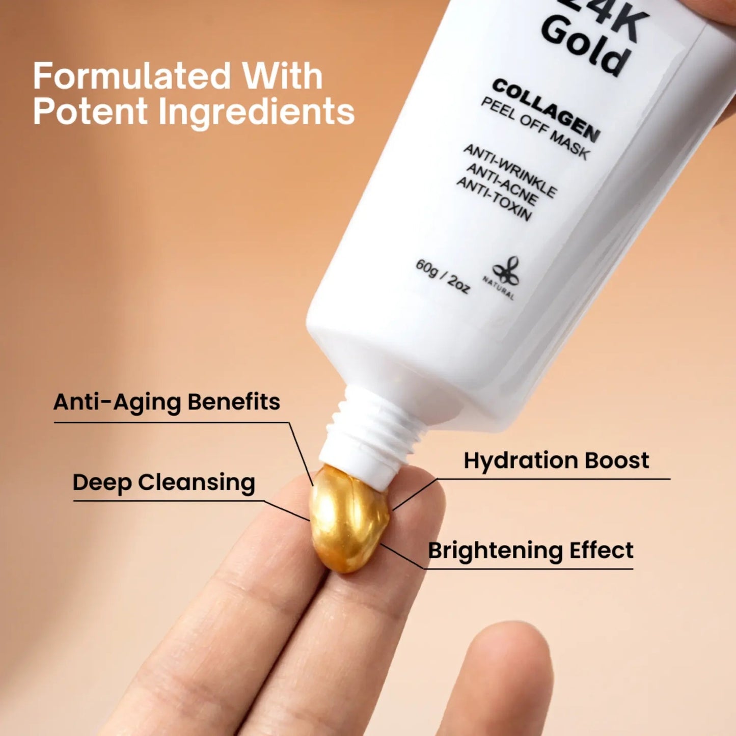 Ammuri Beauty 24K Gold Peel Off Mask for Radiant Skin