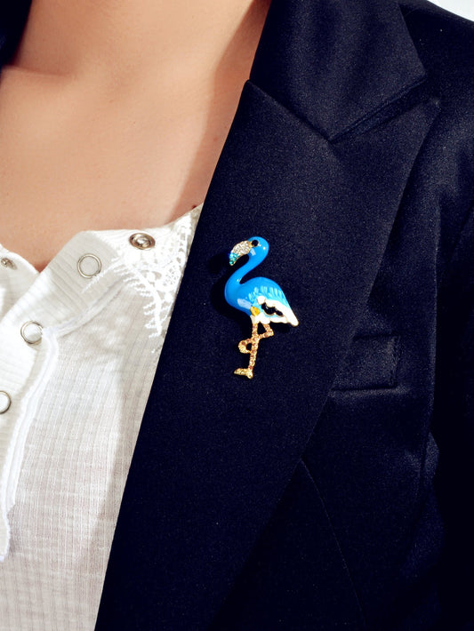 Colorful Flamingo Brooch Animal Pins Jewellery Dresses Decoration Accessories