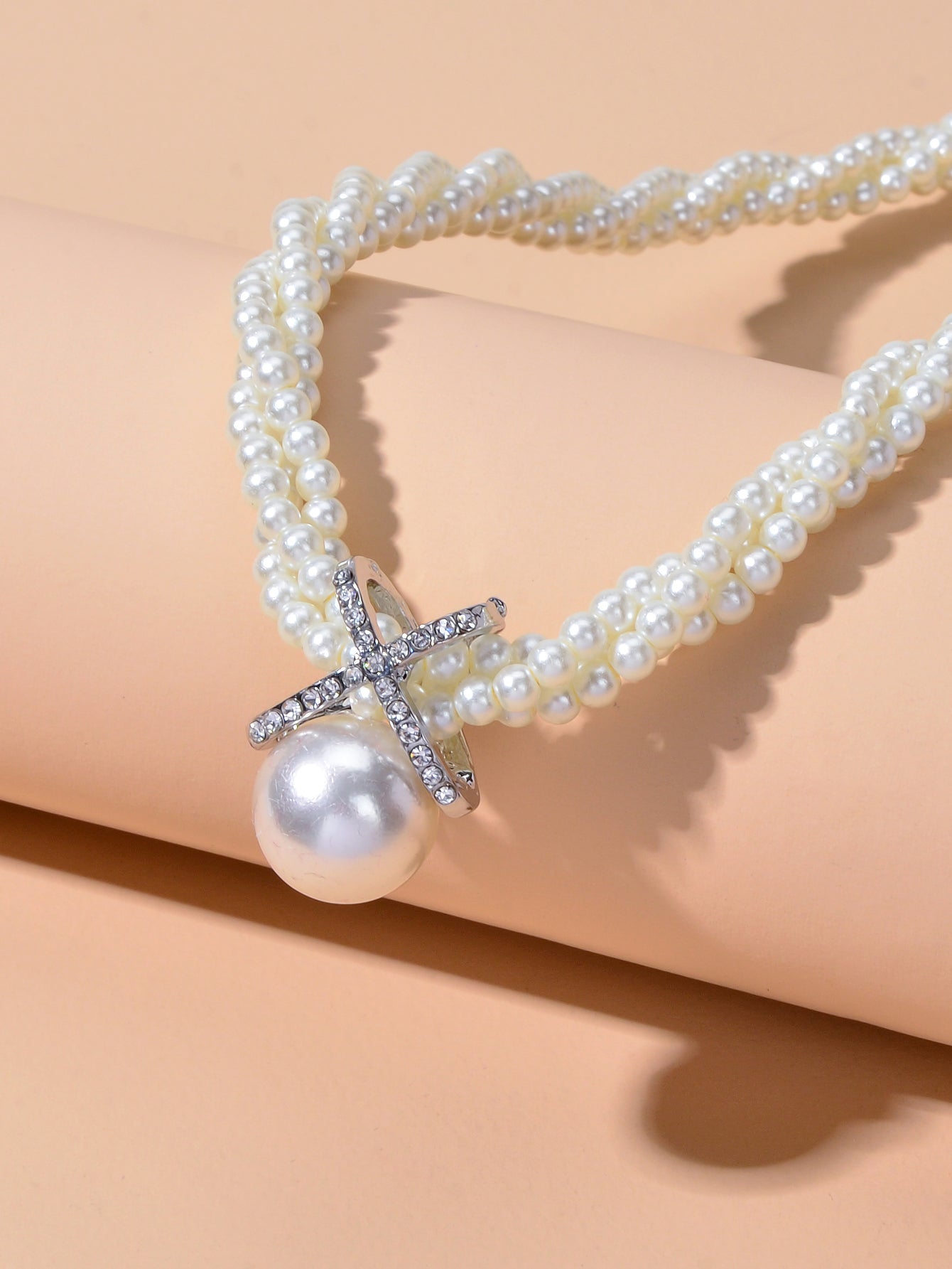 Retro Multi-layer Entangled Pearl Wedding Collar Necklace Beautiful Jewellery