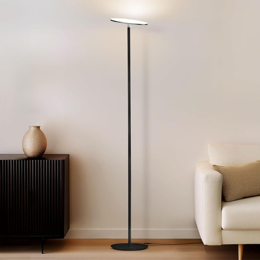 Black Tall Dimmable LED Floor Lamp Living Room Decor