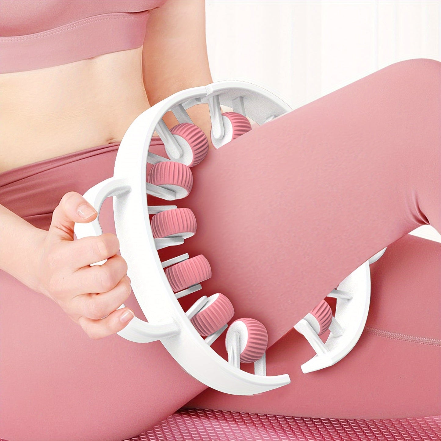 NNETM 12-Wheel 360° Muscle Roller - Leg, Calf, Arm Massager(White)