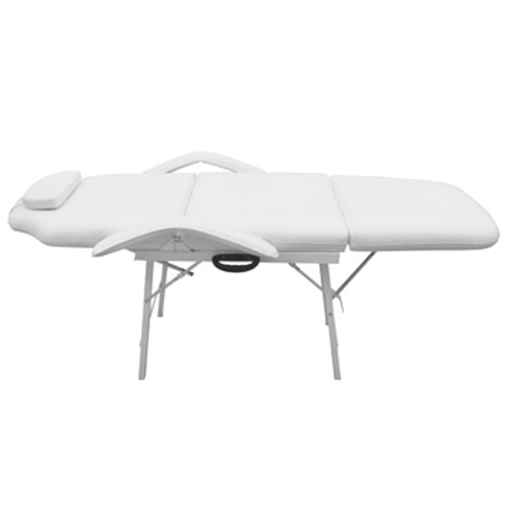 NNEVL Portable Facial Treatment Chair Faux Leather 185x78x76 cm White