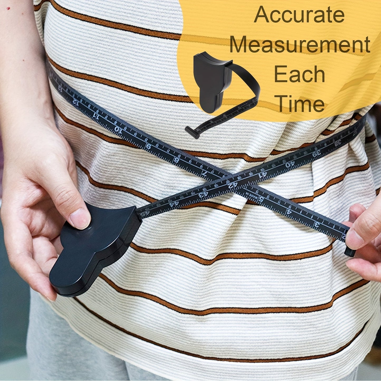 NNETM Portable Body Fat Caliper and Tape Measure Set(Black)