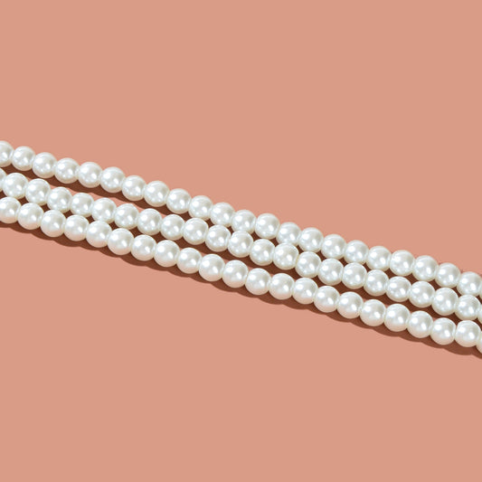 Elegant Wedding Jewellery Imitation Pearl Layered Beads Collar Necklace