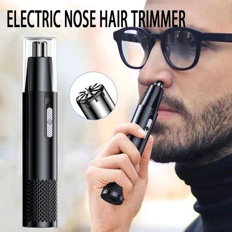 NNEOBA USB Rechargeable Mini Nose Hair Trimmer Portable & Precise Black