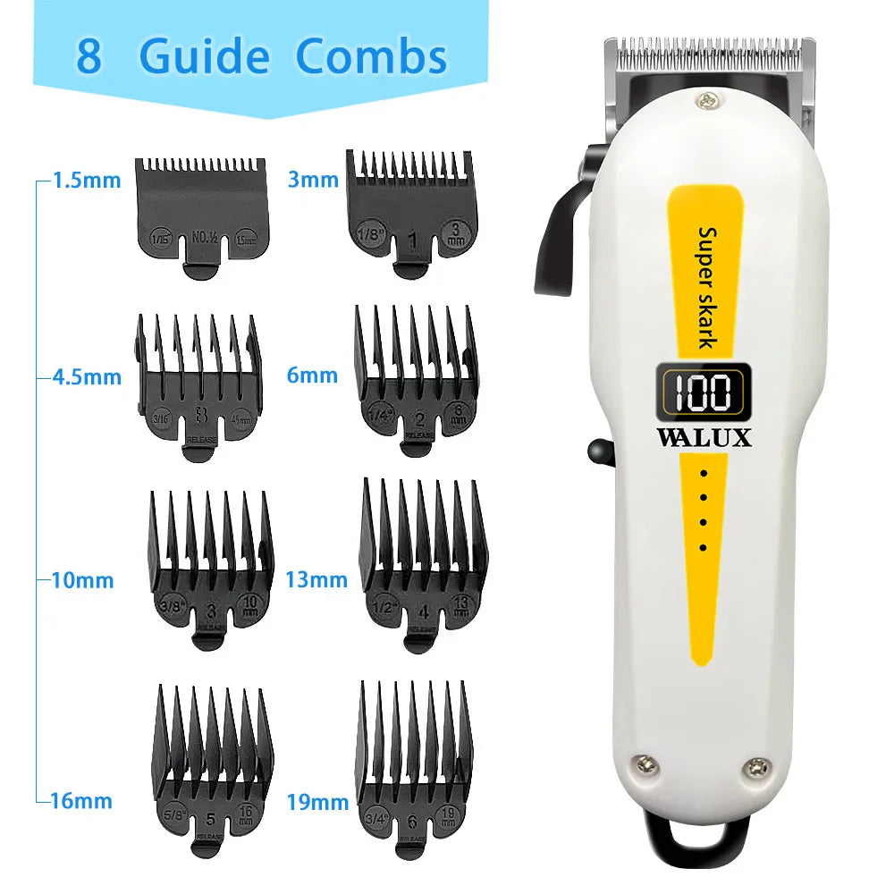 NNEOBA Professional USB Rechargeable Hair Clipper LCD Display Yellow