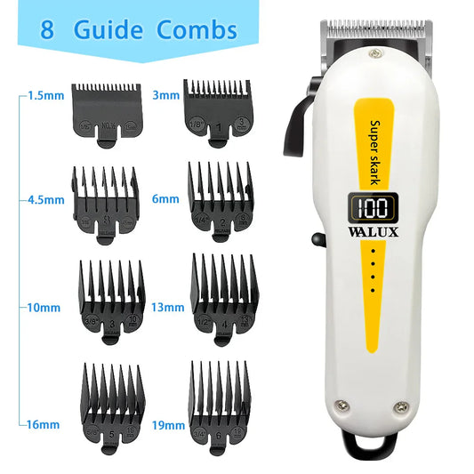 NNEOBA Professional USB Rechargeable Hair Clipper LCD Display Yellow