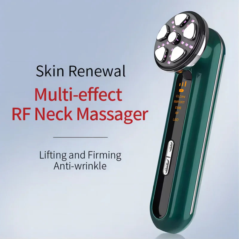 NNEOBA 5-in-1 EMS LED Facial Device with Vibration Massager Green