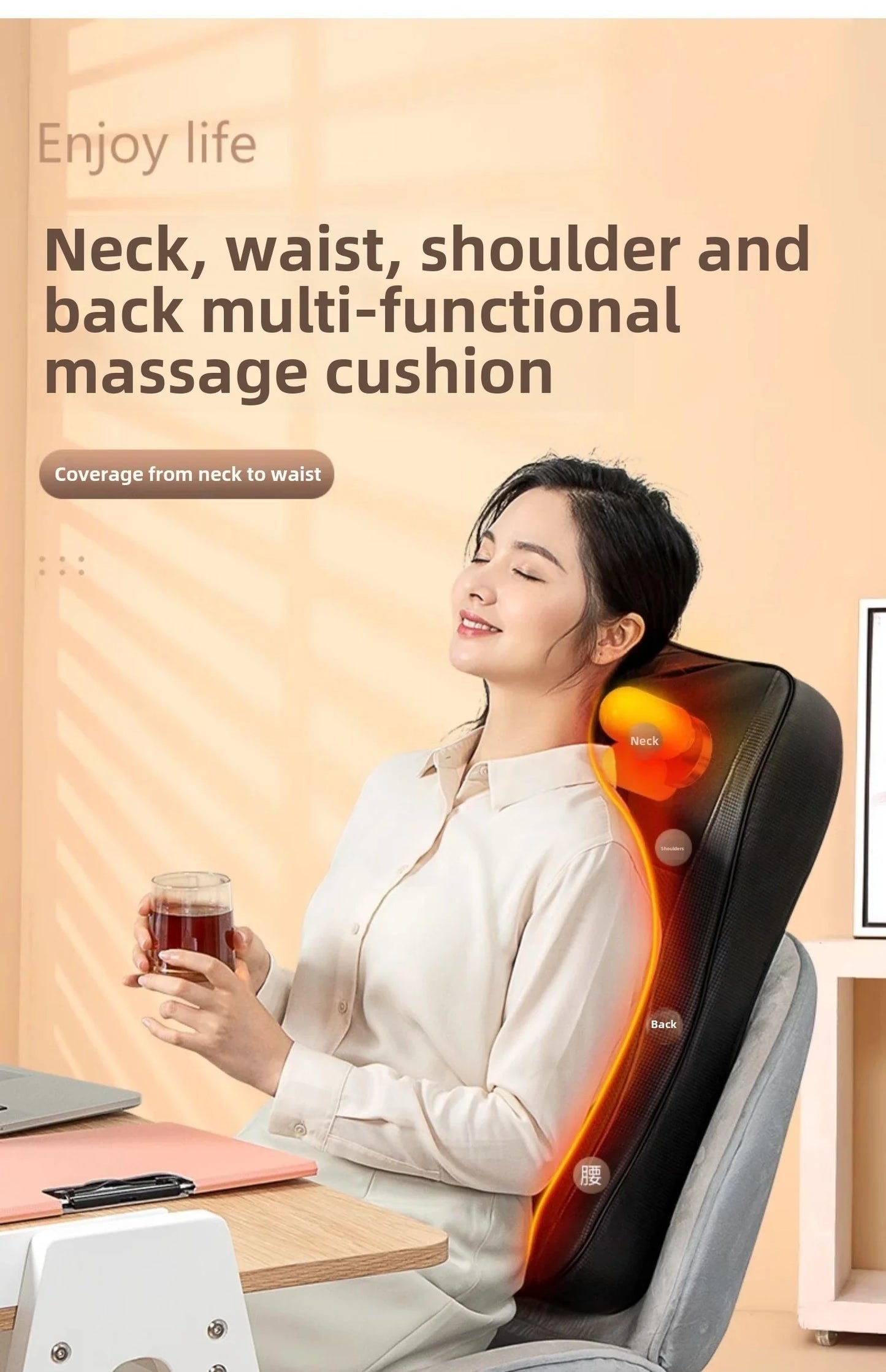 NNEOBA Chair-Type Full Body Massager with Neck & Shoulder Support