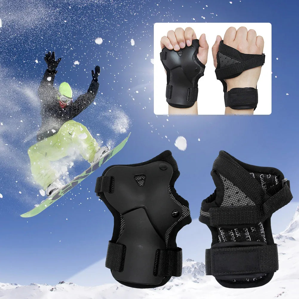 NNEOBA Snowboard & Ski Wrist Guard Impact-Resistant Protective Gear Black
