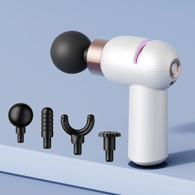 NNEDSZ LC-005-White Portable Mini Massage Gun - Quiet Muscle Massager with 6 Speeds