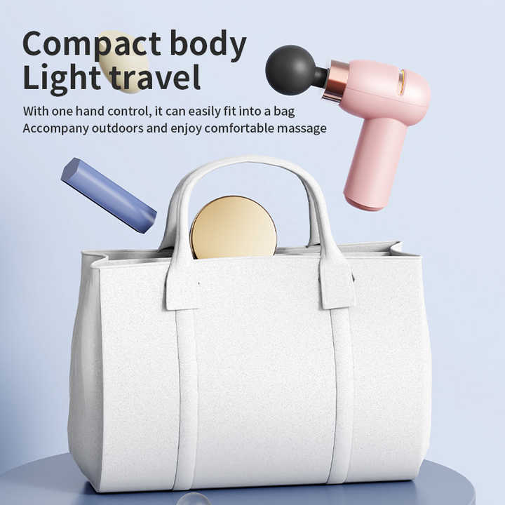NNEDSZ LC-005-White Portable Mini Massage Gun - Quiet Muscle Massager with 6 Speeds