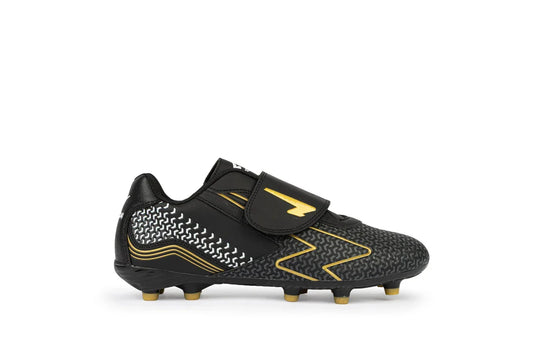 Catalyst Junior Football Boots - Black/Gold V Strap
