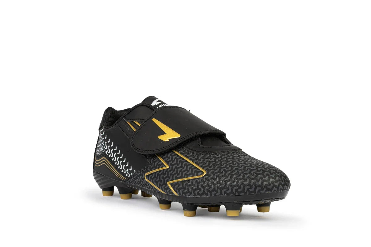 Catalyst Junior Football Boots - Black/Gold V Strap