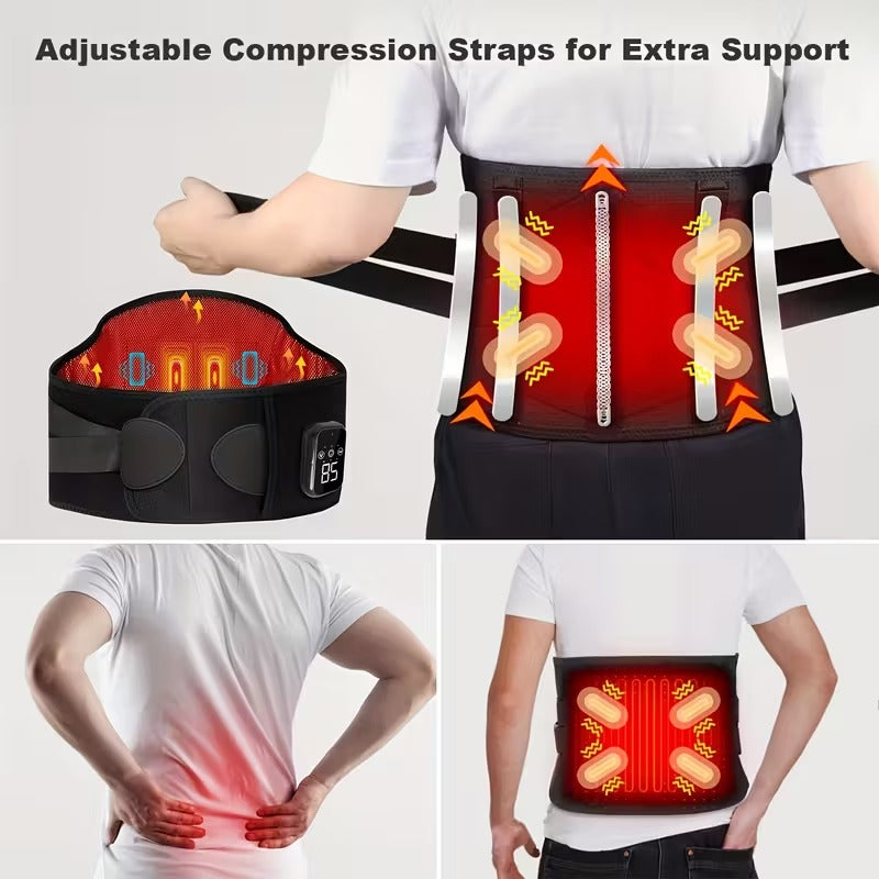 NNETM Heated Waist Massager Belt USB Rechargeable