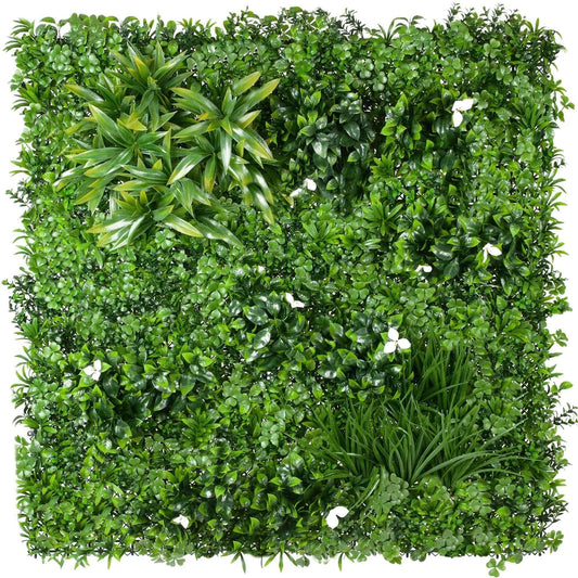 Luxury White Lily Vertical Garden Green Wall Panel 1m x 1m – SGS UV Resistant